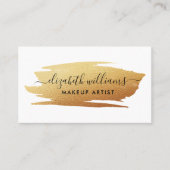 Moderne gouden olievlek in script visitekaartje (Voorkant)