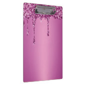 Moderne Gouden Ombre Marmeren Glam Metallic Folie Klembord (Rechts)