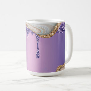 Moderne Gouden Ombre Marmeren Glam Metallic Folie Koffiemok