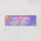 Moderne Gouden Opal Afstudeerdent Afstudeerfeest Contactkaartje (Achterkant)