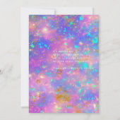 Moderne Gouden Opal Steen Minimalistische Eenvoudi Save The Date (Achterkant)