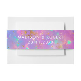 Moderne Gouden Opal Steen Minimalistische Eenvoudi Uitnodigingen Wikkel