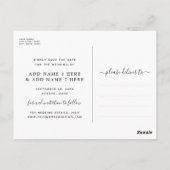 Moderne Gouden Overlay Volledige Foto Sla de Datum Briefkaart (Achterkant)