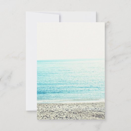 Moderne gouden palmboom strand foto RSVP bruiloft (Achterkant)