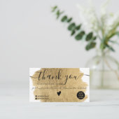 Moderne gouden penseelbestelling met bladfolie Har Visitekaartje (Staand voorkant)