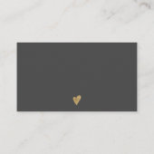 Moderne gouden penseelbestelling met bladfolie Har Visitekaartje (Achterkant)