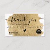 Moderne gouden penseelbestelling met bladfolie Har Visitekaartje (Voorkant)