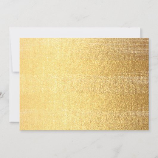 Moderne gouden penseelstreek elegante zwarte typog kaart (Achterkant)