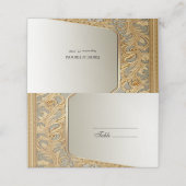 Moderne gouden  plaatskaart plaatskaartje (Buitenkant ongevouwen)