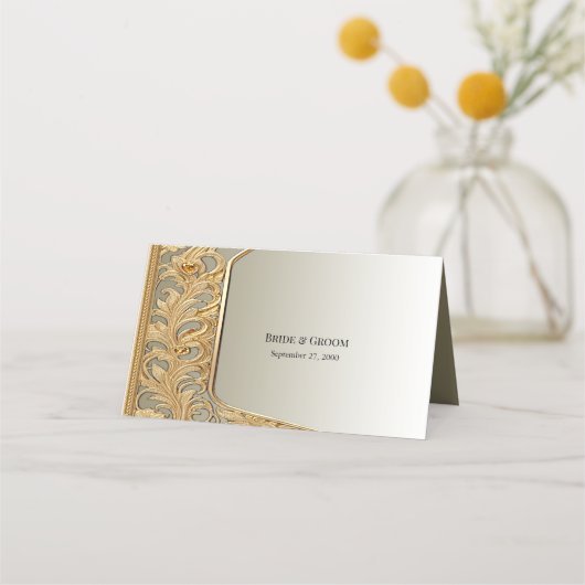 Moderne gouden  plaatskaart plaatskaartje (Achterkant)