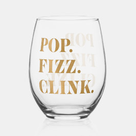 Moderne gouden Pop Fizz Clink Wijnglas Zonder Voet