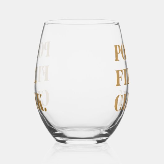 Moderne gouden Pop Fizz Clink Wijnglas Zonder Voet (Rechts)