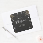 Moderne Gouden Prettig Kerstfeest Sticker (Envelop)