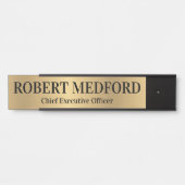 Moderne gouden professionele deur bord naamplaat (Voorkant)