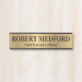 Moderne gouden professionele deur bord naamplaat (Voorkant)