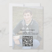 Moderne Gouden QR Code Afstudeerkaart Op Maat Kaart (Achterkant)