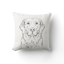 Moderne Gouden Retriever Minimalistische Eénlijn K