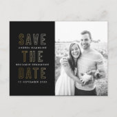 Moderne gouden ringen Bewaar het Date Briefkaart (Voorkant)