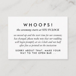 Moderne gouden ringen huwelijksfout correctie informatiekaartje