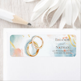 Moderne gouden ringen lente bruiloft etiket