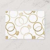 Moderne gouden ringen Trouw online RSVP kaart (Achterkant)