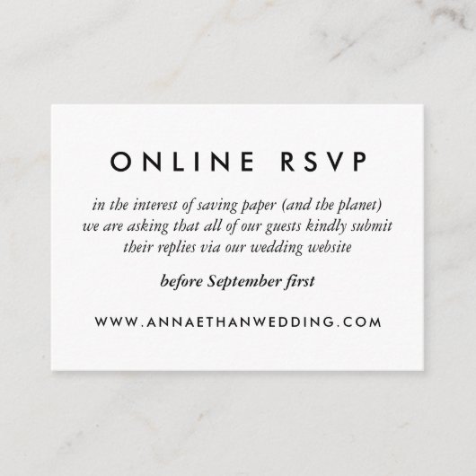 Moderne gouden ringen Trouw online RSVP kaart (Voorkant)