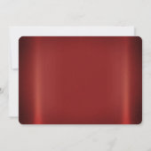 Moderne gouden rode bloem Bewaar de datum Save The Date (Achterkant)