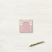 Moderne Gouden Rode Bloemige Post-it Briefjes Post-it® Notes (Op bureau)