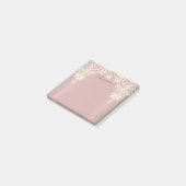 Moderne Gouden Rode Bloemige Post-it Briefjes Post-it® Notes (Schuin)