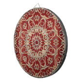Moderne Gouden Rood Bloemendartbord Dartbord (Voorkant Rechts)