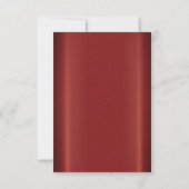 Moderne Gouden Rood Bloemstuk RSVP Kaart (Achterkant)