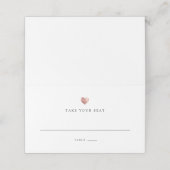 Moderne gouden Roos-bruiloft voor gouden bruiloft Plaatskaartje (Buitenkant ongevouwen)