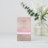 Moderne gouden roos lotus visitekaartje (Staand voorkant)