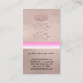 Moderne gouden roos lotus visitekaartje (Achterkant)