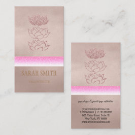 Moderne gouden roos lotus visitekaartje