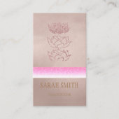 Moderne gouden roos lotus visitekaartje (Voorkant)