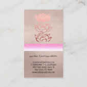 Moderne gouden roos lotus visitekaartje (Achterkant)