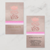 Moderne gouden roos lotus visitekaartje (Voorkant / Achterkant)