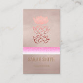 Moderne gouden roos lotus visitekaartje (Voorkant)