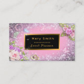 Moderne gouden roze Jouw tekst Visitekaartje toevo (Voorkant)