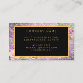 Moderne gouden roze Jouw tekst Visitekaartje toevo (Achterkant)