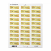 Moderne gouden RSVP-adreslabels Etiket (Full Sheet)