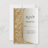 Moderne gouden  RSVP-kaart RSVP Kaartje (Voorkant)