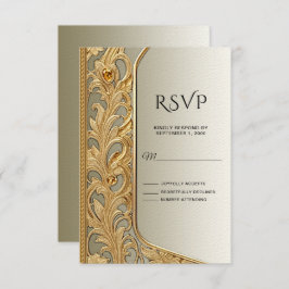 Moderne gouden RSVP-kaart RSVP Kaartje