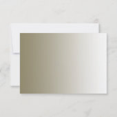 Moderne gouden RSVP-kaart RSVP Kaartje (Achterkant)