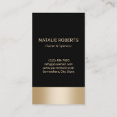 Moderne gouden schoonmaakhandschoenen Huishoudster Visitekaartje (Achterkant)