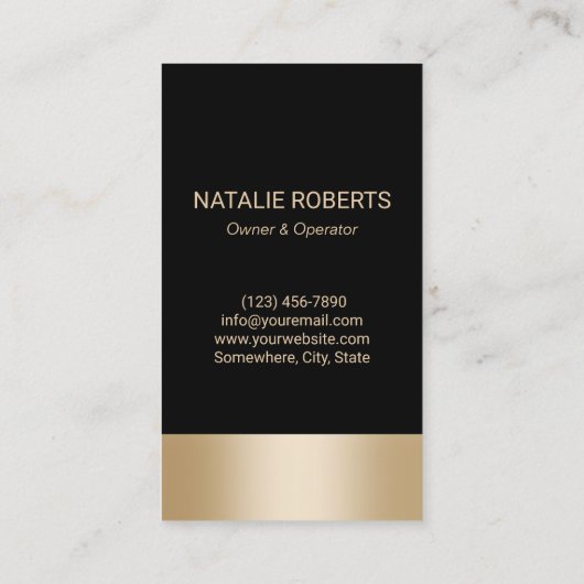 Moderne gouden schoonmaakhandschoenen Huishoudster Visitekaartje (Achterkant)