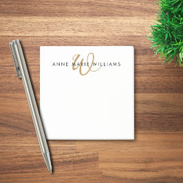 Moderne Gouden Schrift Monogram Post-it® Notes