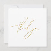 Moderne gouden script bedankkaart (Voorkant)