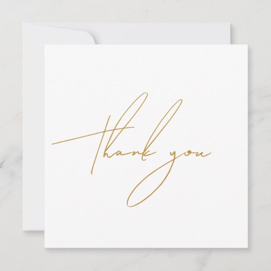 Moderne gouden script bedankkaart (Voorkant)